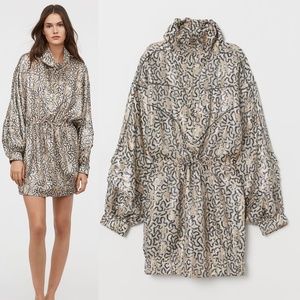 H&M Conscious Exclusive Premium Short Silk-Blend Dress XS